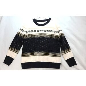 Womens Fair Isle Sweater L/XL Ski Resort Chalet Cozy Winter warm Holiday